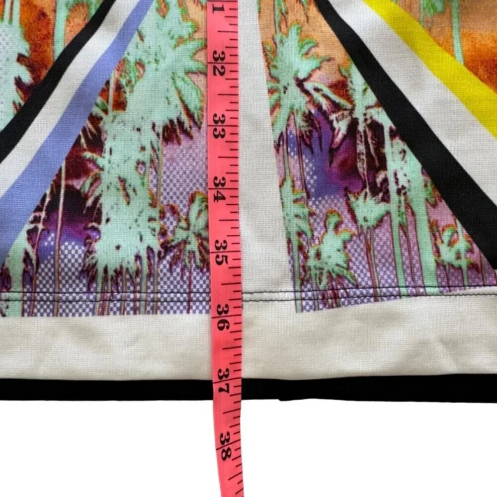 NWT Just Cavalli Bodycon Graphic Print Palm Tree Knee Length Dress Size 42 - Picture 11 of 13